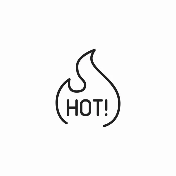 Hot Fire Flame Populärt Bränn — Stock vektor