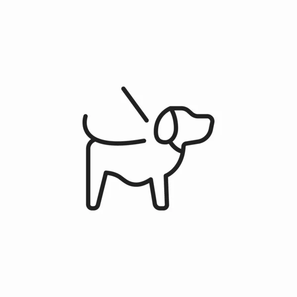 Pet Dog Krage Utanför — Stock vektor