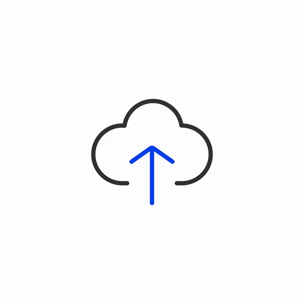 Cloud Web Data Cargar Archivo — Vector de stock