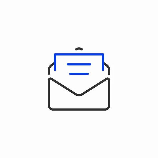 Bericht Brief Mail Envelop Open Ontvangst — Stockvector