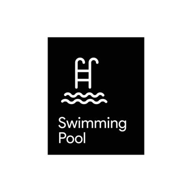  Yüzme Havuzu SPA işaret vektörü