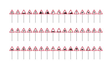  Üçgen Yol Trafik İşaretleri Ayarlandı