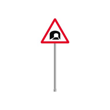 Tunnel Ahead Traffic Road Sign Stand clipart