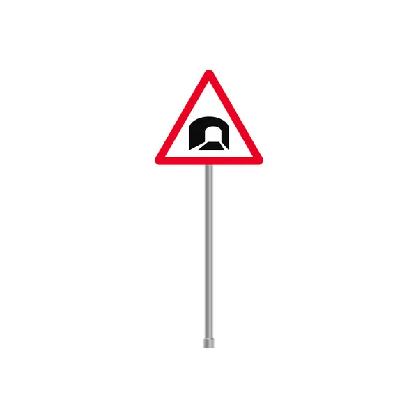 Tunnel Ahead Traffic Road Sign Stand — Stockvector