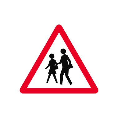 School Crossing Traffic Sign Vector clipart