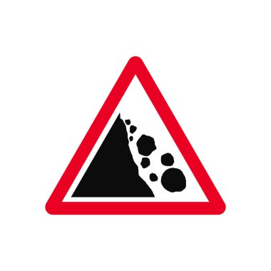 Sol tarafta heyelan Trafik İşareti