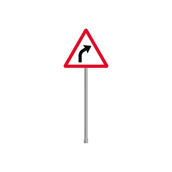 右先の交通標識を回す — ストックベクタ
