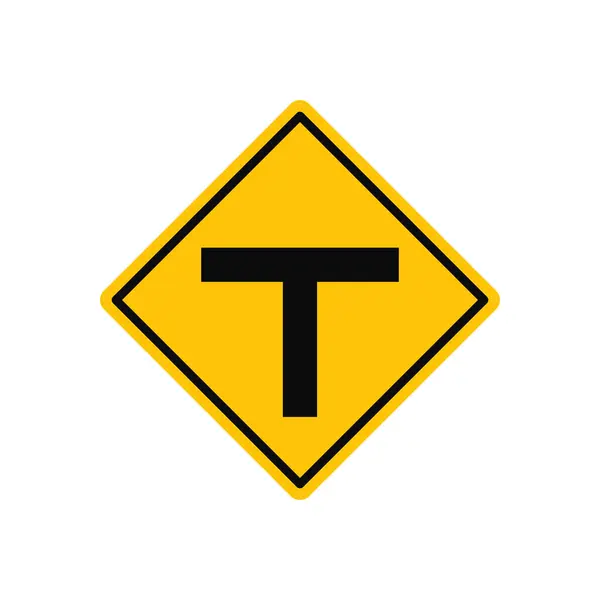 Kreuzung Verkehrszeichenvektor — Stockvektor