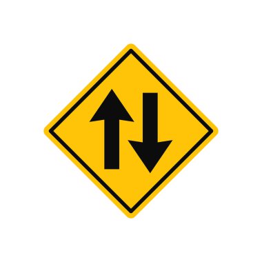 İki yol trafik işareti vektör