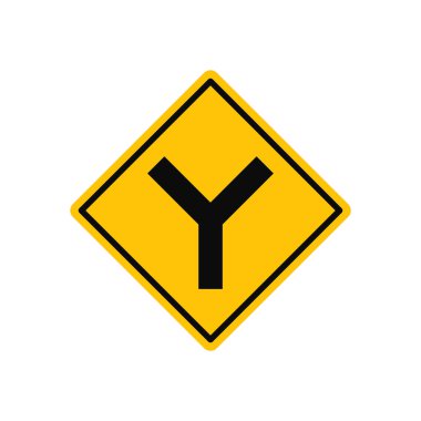 Y Kavşağı Trafik İşareti Vektörü