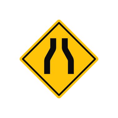 Dar Yol İleride Trafik İşareti