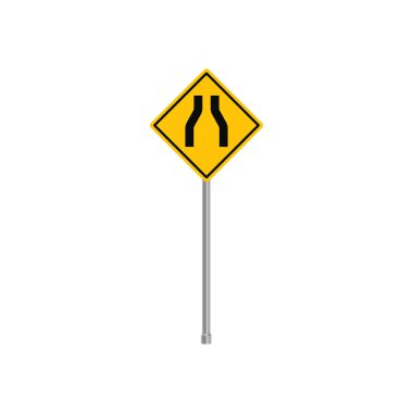 Dar Yol İleride Trafik İşareti