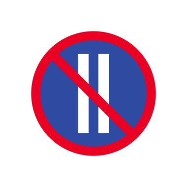 Vehicle prohibited for both direction clipart