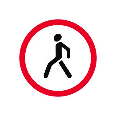 yaya geçişi trafik işareti vektörü