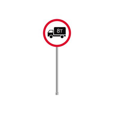 Uyarı Kamyon Trafik İşareti Vektörü