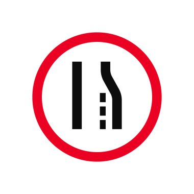 Sağ şerit Trafik Üçgeni İşareti