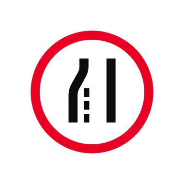 Sol şerit Trafik Üçgeni İşareti