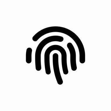 parmak izi erişim güvenlik koruma simgesi