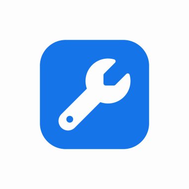 İngiliz anahtarı bakım destek ayarları simgesi 