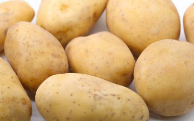 Patates deseni beyaz arkaplan