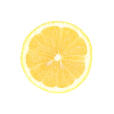 limon dilimi turunçgiller beyaz arkaplan