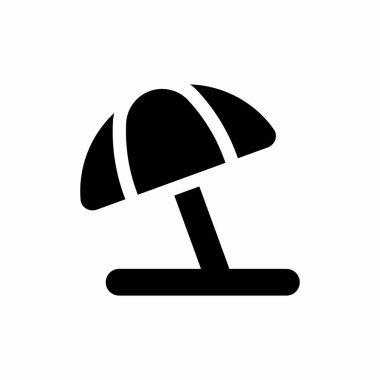 Yaz mevsimi şemsiye gölgesi simgesi