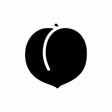 şeftali ve meyve ikonu işareti