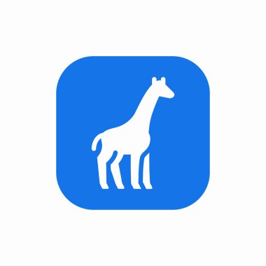 Zürafa vahşi hayvan simgesi işareti