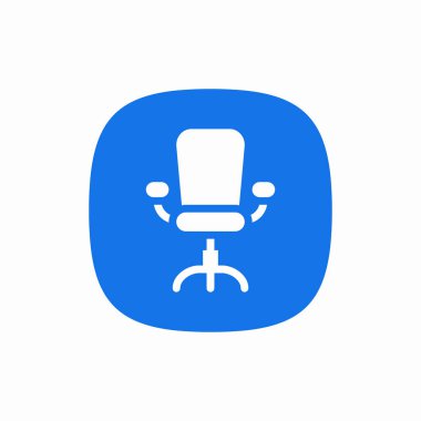 ofis sandalyesi mobilya ikonu vektörü