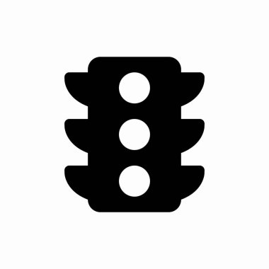 Trafik ışığı dur işareti simgesi