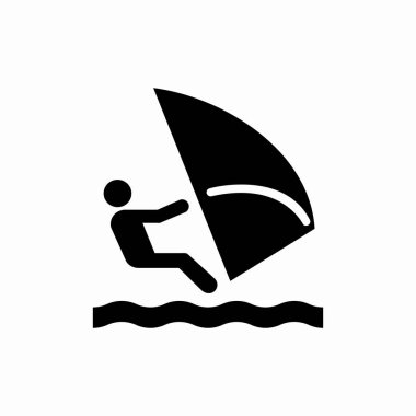 Rüzgar sörfü yüzme ikonu işareti