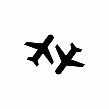 uçak uçuş havalimanı aktarım simgesi