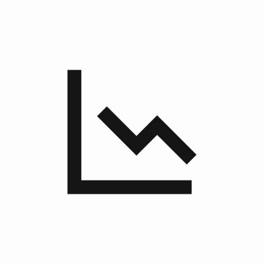 finans grafiği aşağı istatistik simgesi