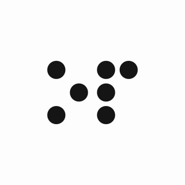 Braille yazı tipi kör harf simgesi