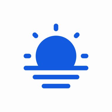 Gün batımı güneş ışığı yansıma simgesi