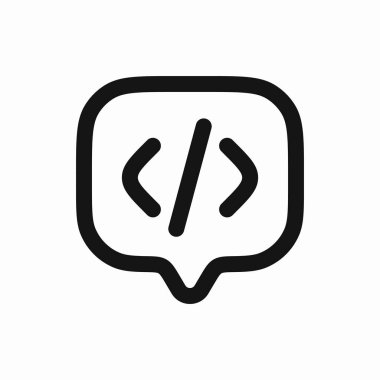Konuşma balonu kod kodlama programlama simgesi