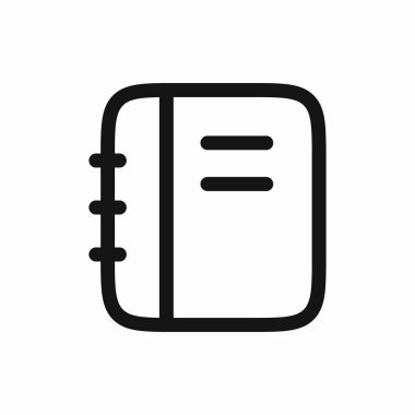 notepad ders kitabı simgesi işaret vektörü