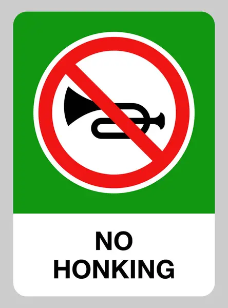 stock vector  No Honking Public Sign Vector