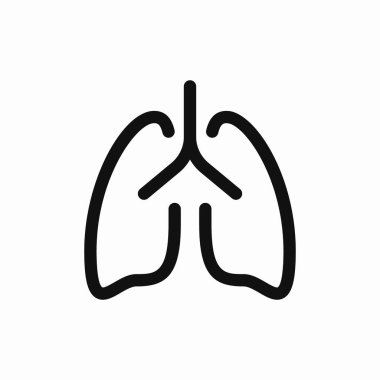 akciğerler anatomi organ simgesi vektörü