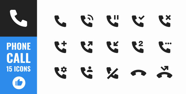 звонок телефон получить исходящий разговор иконки кнопки УИ