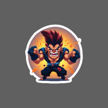 akuma cartoon character sticker