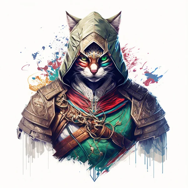 ninja warrior cat character generative AI