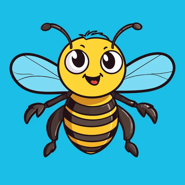 Чарівна Проста Літаюча Бджола — стоковий вектор