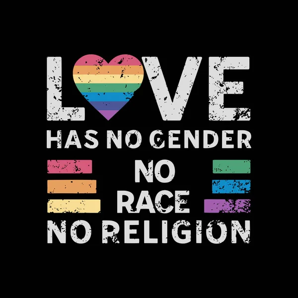 Miłość Nie Płci Rasy Religii — Wektor stockowy