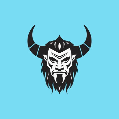 Şeytan maskotu logo tasarım vektörü