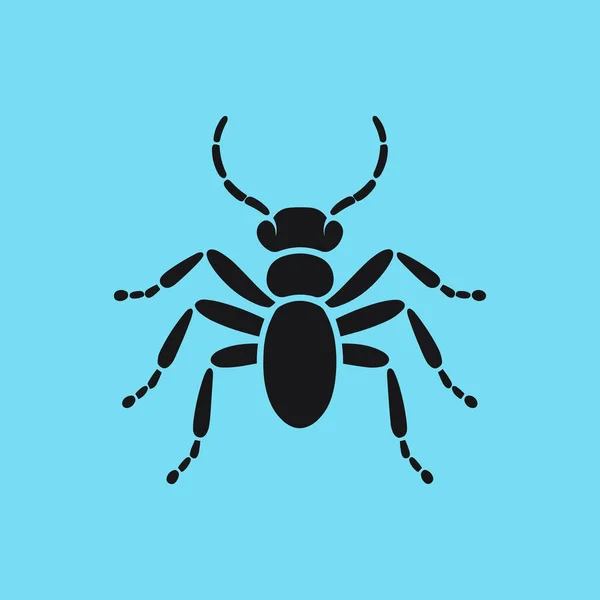 Simple Ant Icon Black Line Icon Coloring — Stock Vector