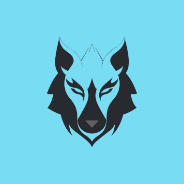 Basit Kurt Başı Vektör Logosu Kavramı