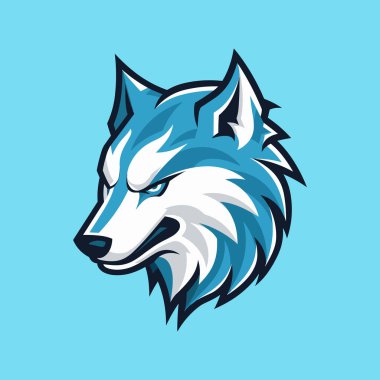 Wolf esport oyun logosu şablonu