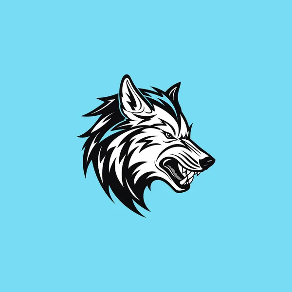 Esports Wolf Maskottchen Team Logo — Stockvektor