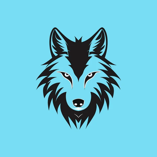 干净的现代狼标志简朴的动物 — 图库矢量图片